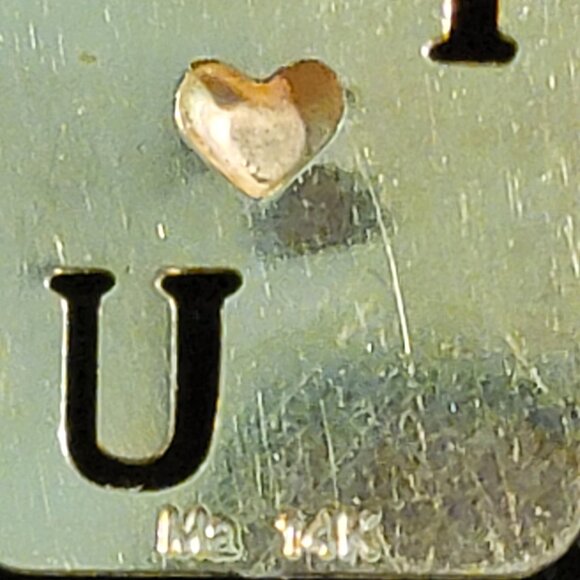 14K Gold Double Link 8" Bracelet wit 2 Charms - Picture 5 of 5